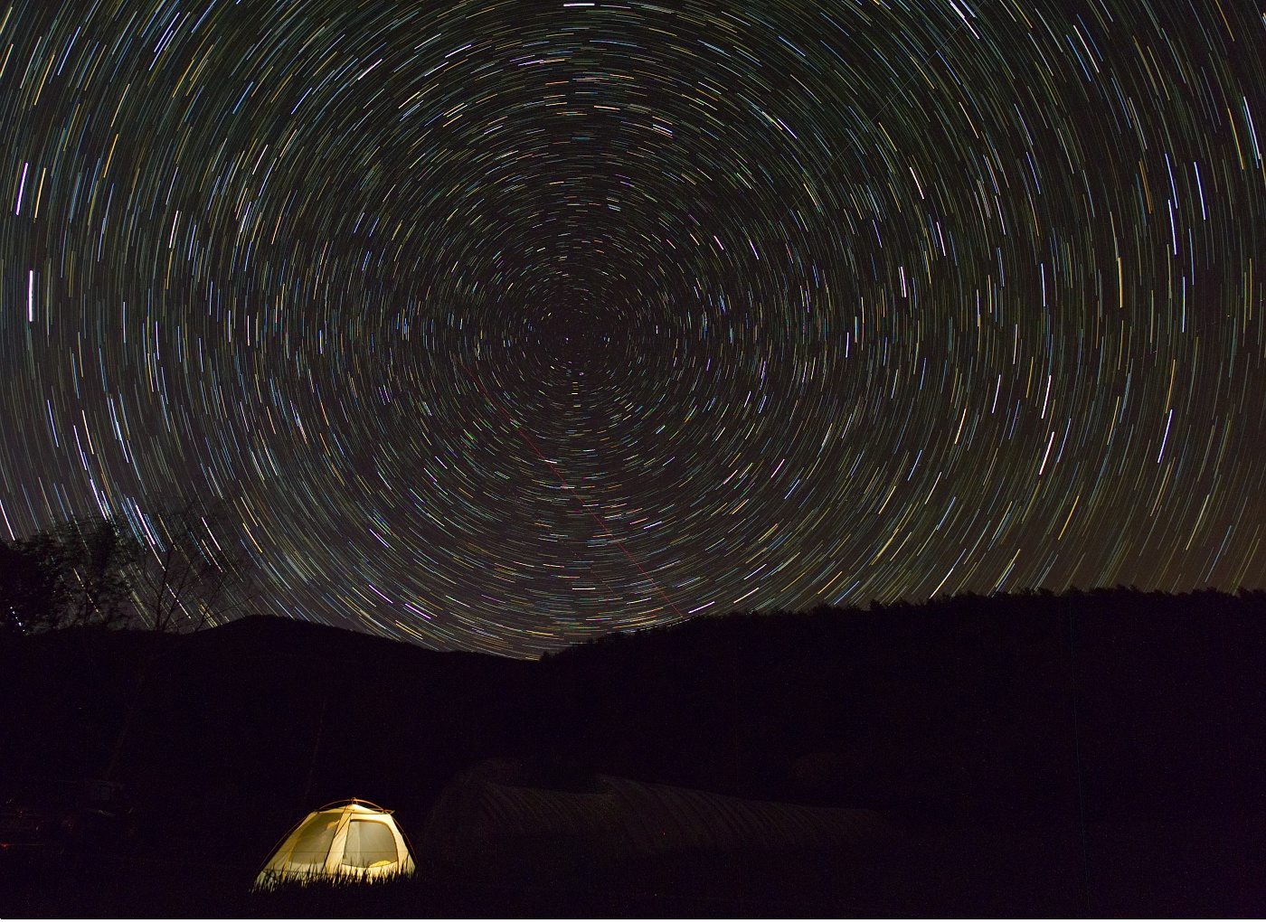 Nuit et ciel étoilé circumpolaire