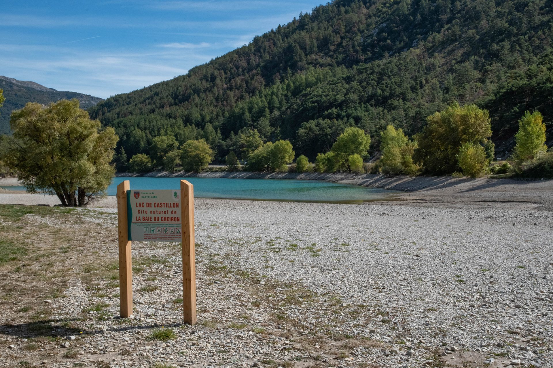 lac de Castillon, plage du Cheiron