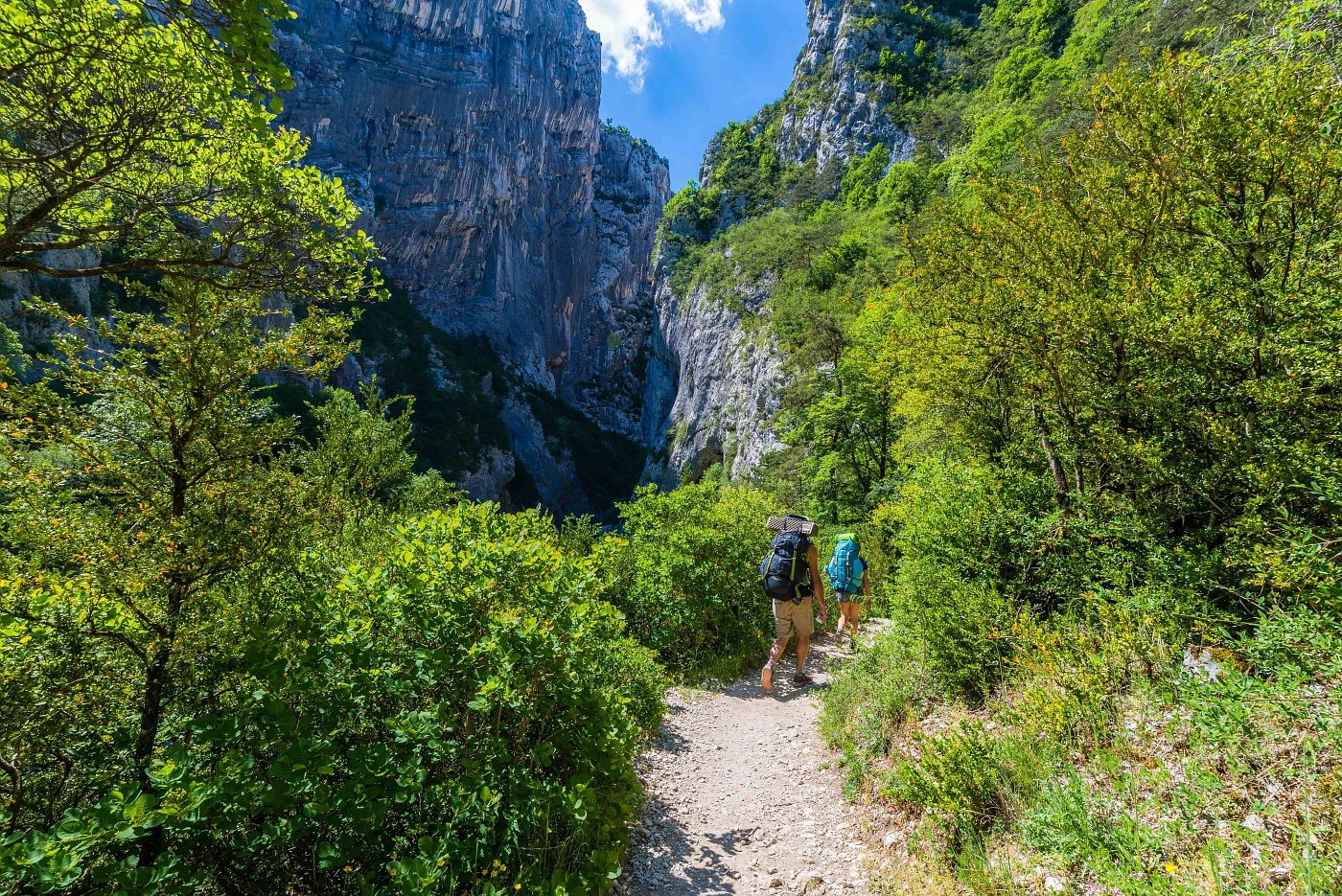 Randonnée sur le sentier Blanc Martel dans les gorges du Verdon