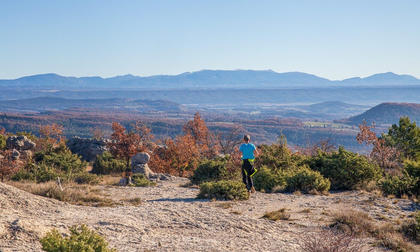 Trail dans les Mourres à Forcalquier
