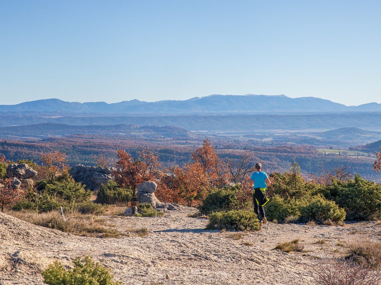 Trail dans les Mourres à Forcalquier