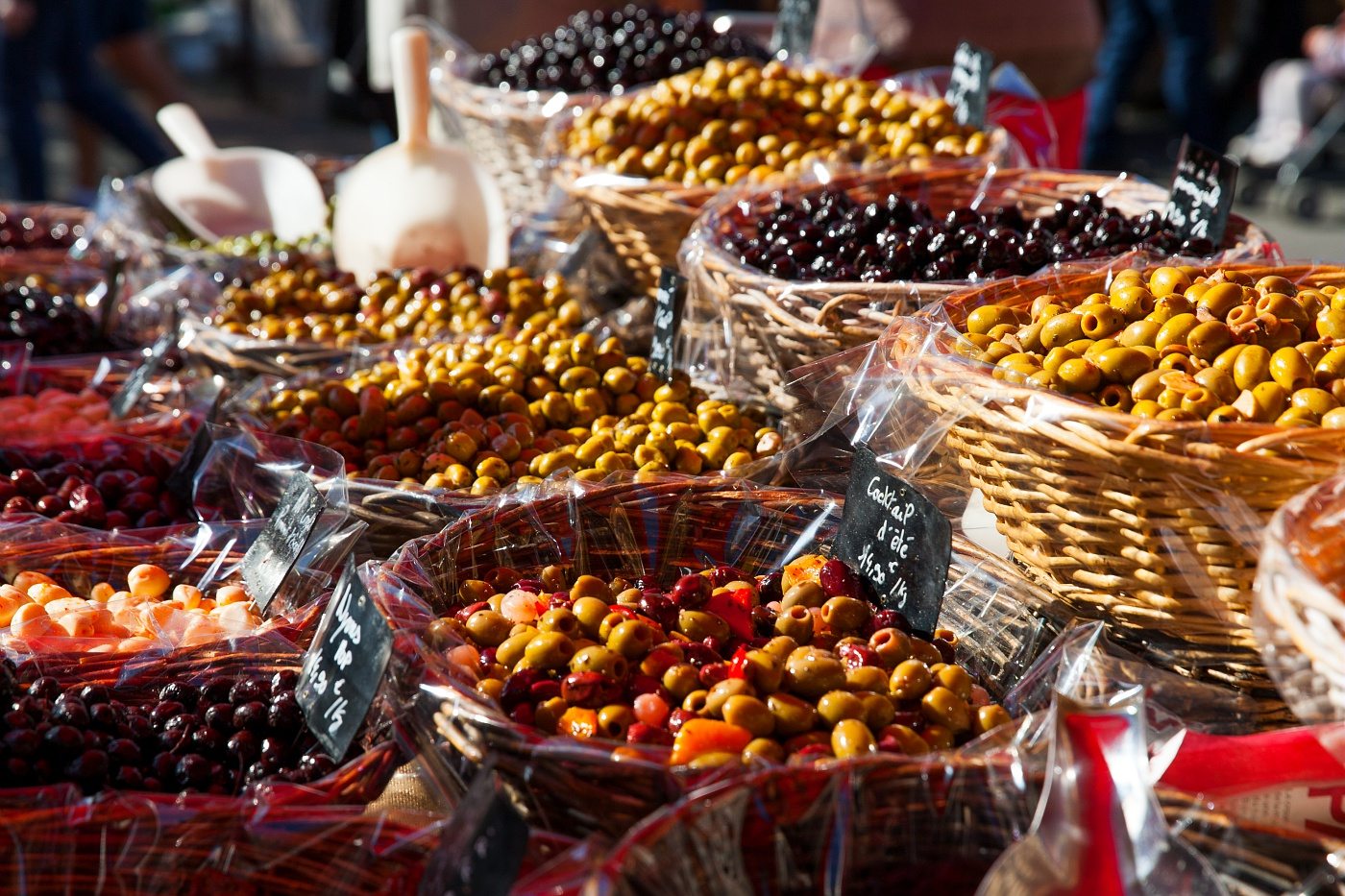 Olives sur un marché provençal