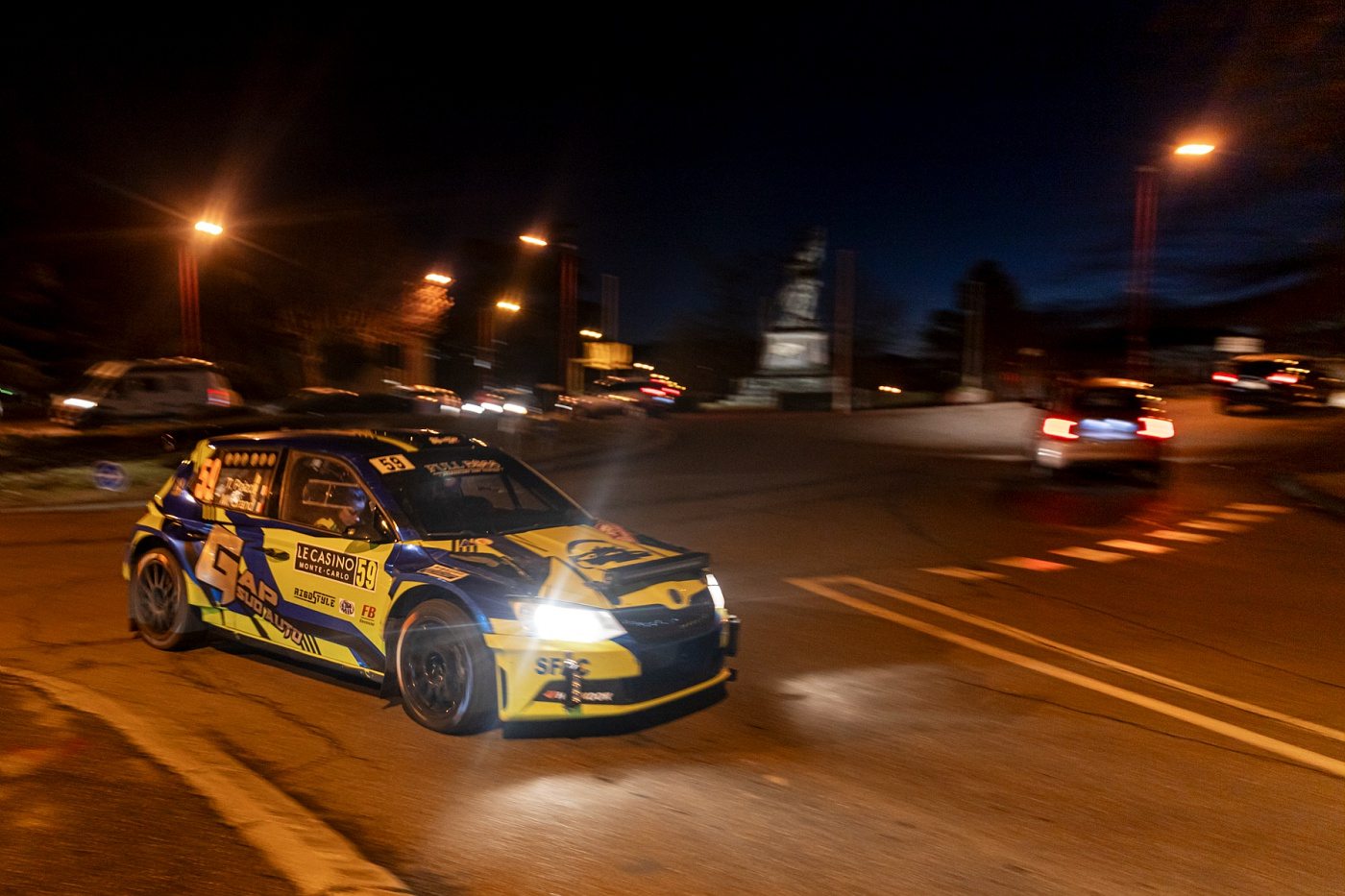 Rallye Monte-Carlo dans les rues de Digne-les-Bains en 2025