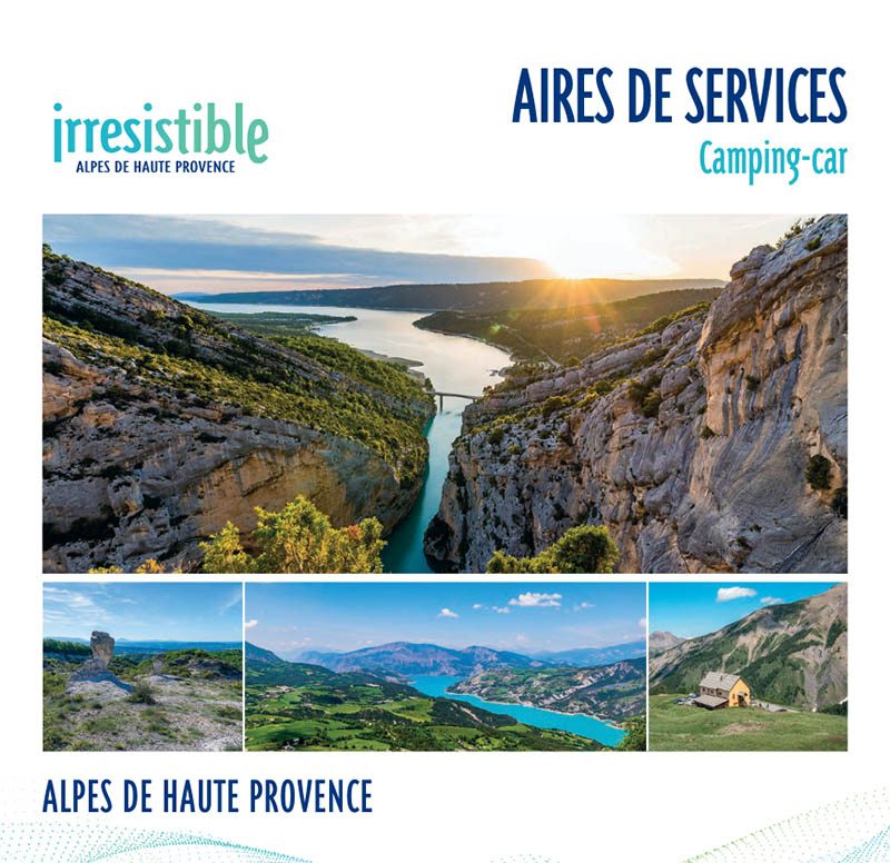 Brochure Aires de services pour camping-car dans les Alpes de Haute Provence