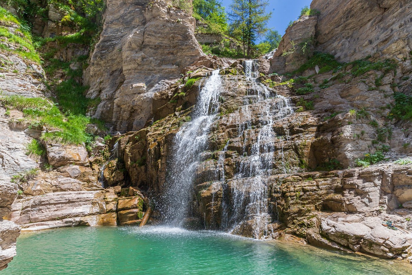 Cascade de La Lance à Colmars les Alpes